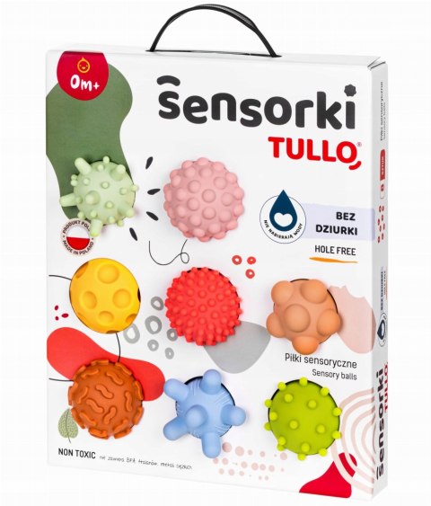 Miękkie Piłeczki Sensoryczne Pastelowe 497 Sensorki 8 szt Tullo bez dziurki