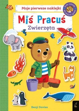 Miś Pracuś Zwierzęta Moje Pierwsze Naklejki Duże Naklejki dla małych rączek