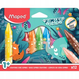 Moje Pierwsze Kredki świecowe Jumbo Jungle Dżungla Maped 12 kolorów 861400