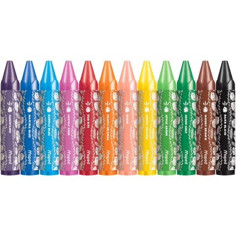 Moje Pierwsze Kredki świecowe Jumbo Jungle Dżungla Maped 12 kolorów 861400