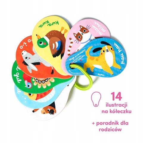 Moje Zwierzątka Książeczka na kółeczku dla dzieci 12 m+ CzuCzu Czu czu