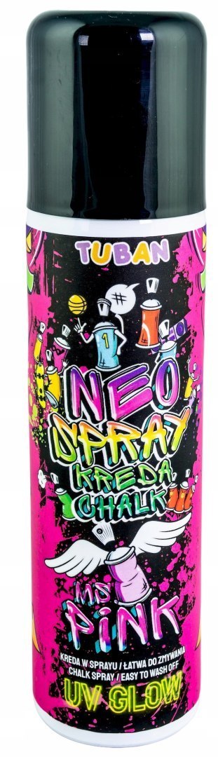 Neonowa Kreda W Sprayu Różowa 150 ml Tuban