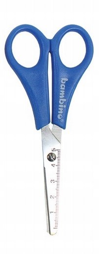 Nożyczki Szkolne z Podziałką Bambino 13,5 cm Niebieskie