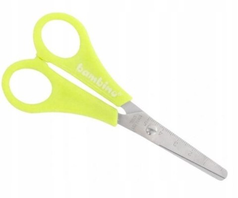 Nożyczki Szkolne z Podziałką Bambino 13,5 cm Zielone