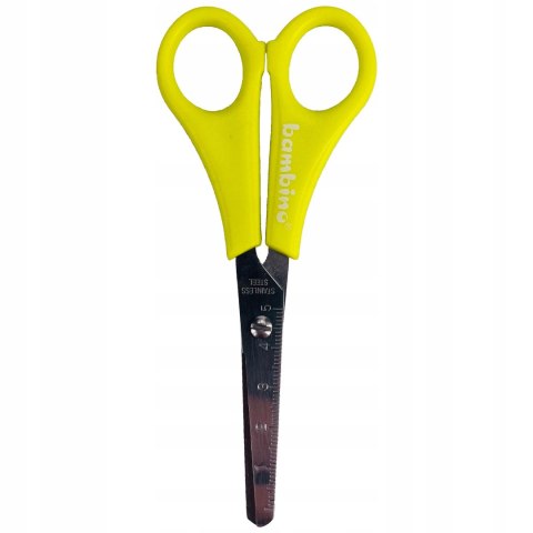 Nożyczki Szkolne z Podziałką Bambino 13,5 cm Żółte