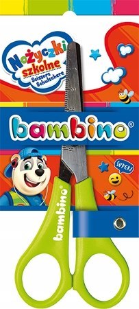 Nożyczki Szkolne z Podziałką Bambino Zielone