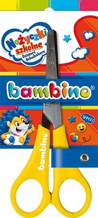 Nożyczki Szkolne z Podziałką Bambino Żółte