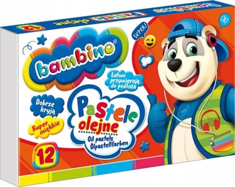Pastele Olejne Bambino 12 kolorów Szkolne