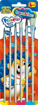 Pędzelki Bambino 6 sztuk Pędzle Szkolne