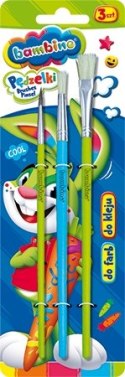Pędzelki do Farb i Kleju Bambino 3 sztuki Pędzle do Szkoły
