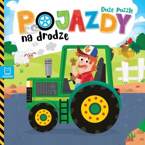 Pojazdy na Drodze Duże Puzzle Książka z Puzzlami Aksjomat Książeczka