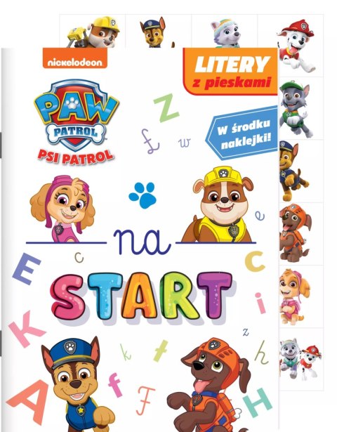 Psi Patrol Na start Litery z pieskami Literki Nauka Pisania Naklejki