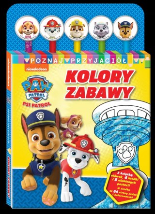 Psi Patrol Poznaj przyjaciół Kolory zabawy + Kredki Malowanka Media Service