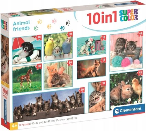 Puzzle 10 w 1 Zwierzątka Pupile Animal Friends 20283 Clementoni