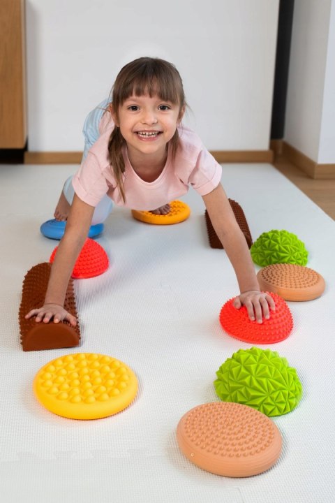 Ścieżka sensoryczna do ćwiczeń Rehabilitacji Pastelowa 11 elementów Tullo