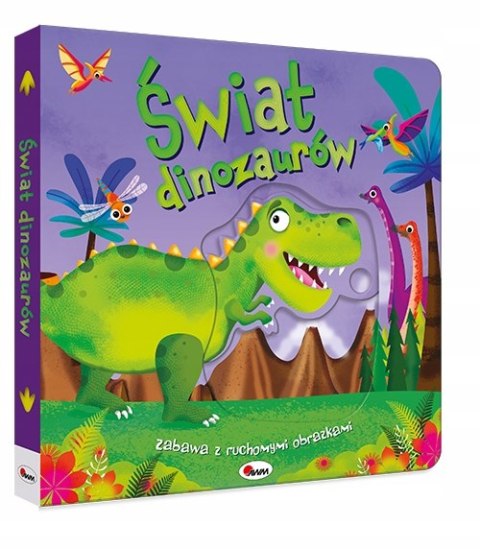 Świat dinozaurów zabawa z ruchomymi obrazkami przesuwanki