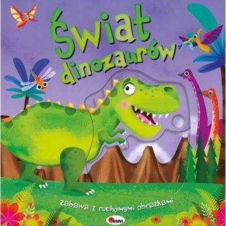 Świat dinozaurów zabawa z ruchomymi obrazkami przesuwanki