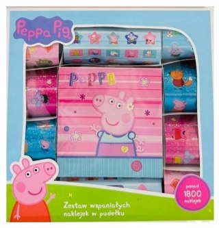 Zestaw Wspaniałych naklejek w Pudełku Świnka Peppa 1800 Naklejek