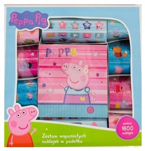 Zestaw Wspaniałych naklejek w Pudełku Świnka Peppa 1800 Naklejek