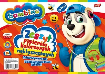 Zeszyt Papierów Kolorowych Nabłyszczanych Bambino A4 gramatura 90 g/m2