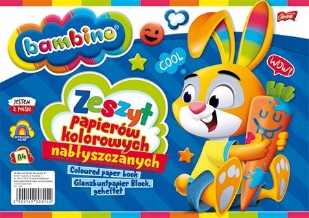 Zeszyt Papierów Kolorowych Nabłyszczanych Bambino A4 gramatura 90 g/m2