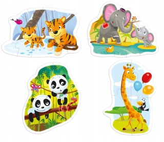 Baby Puzzle 4w1 Dzikie Zwierzątka Multigra 2+