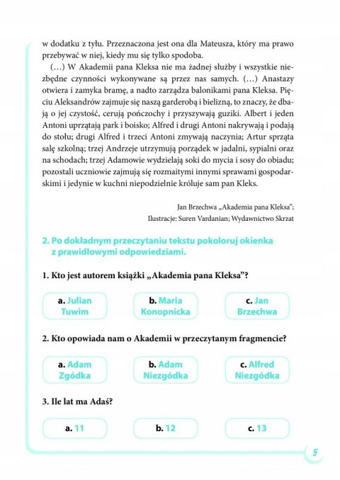 Czytanie ze Zrozumieniem cz.2 Testy Sprawdzające