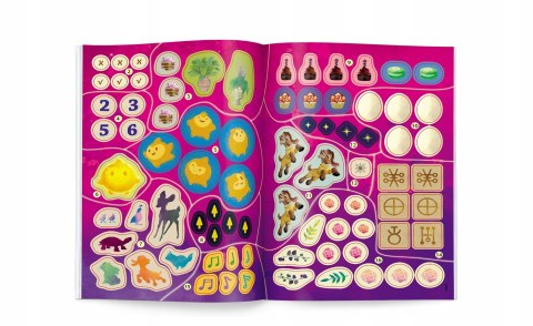 Disney Życzenie 100 Brokatowych naklejek i zadania Ameet Naklejki