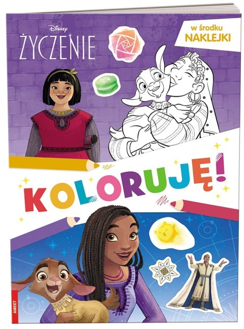 Disney Życzenie Koloruję! Ameet Naklejki Malowanka Kolorowanka