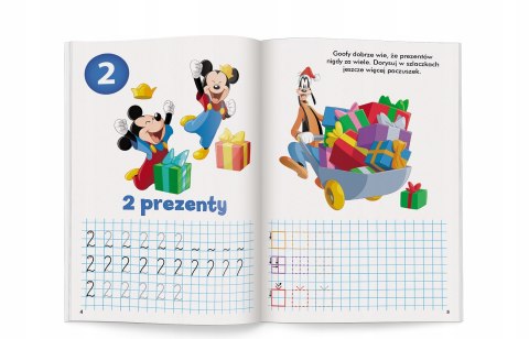 Disney uczy Miki Ćwiczenia z naklejkami Cyferki Cyfry Ameet 5+