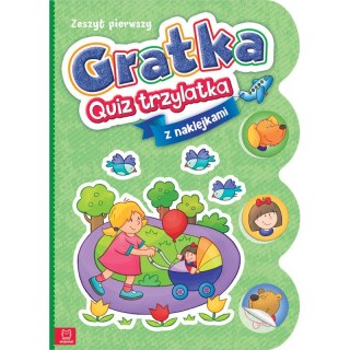 Gratka Quiz trzylatka z naklejkami Zeszyt pierwszy Aksjomat