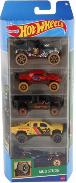 Hot Wheels Małe samochodziki HTV40 Mud Studs Off Road 4X4 Terenowe 5-pak