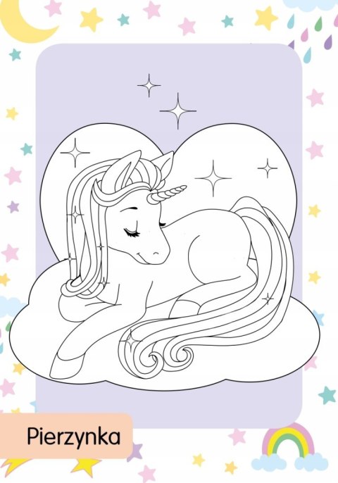 Kolorowanka z tatuażami Magiczne jednorożce Tatuaże