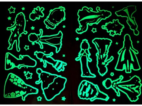 Kolorowanka z tatuażami świecą w ciemności Księżniczki 16 Tatuaży Skrzat