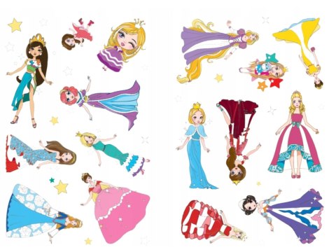 Kolorowanka z tatuażami świecą w ciemności Księżniczki 16 Tatuaży Skrzat