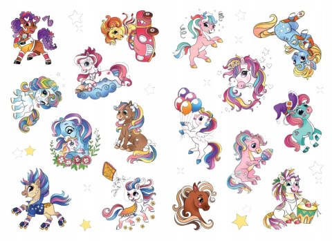 Kolorowanka z tatuażami świecą w ciemności Kucyki Pony 16 Tatuaży Skrzat