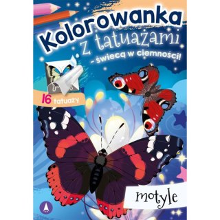Kolorowanka z tatuażami świecą w ciemności Motyle 16 Tatuaży Tatuaże