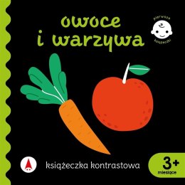Książeczka kontrastowa Owoce i warzywa 3m+ Pierwsze książeczki Maluszka