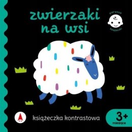 Książeczka kontrastowa Zwierzaki na wsi 3m+ Pierwsze książeczki Maluszka