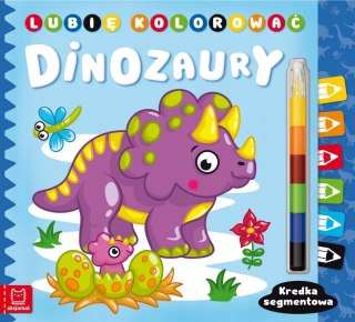 Lubię kolorować Dinozaury Kredka segmentowa
