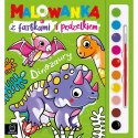 Malowanka z Farbkami i Pędzelkiem. Dinozaury 4+ Aksjomat