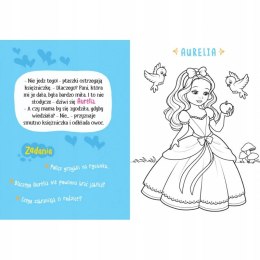 Malowanka z Farbkami i Pędzelkiem. Księżniczki 4+ Aksjomat