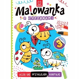 Malowanka z cyferkami Uczę się, przyklejam, koloruję Aksjomat