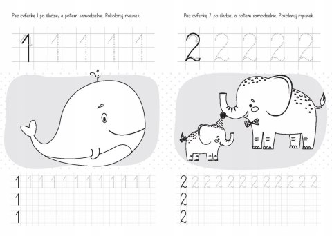 Mały Uczeń Moje Cyferki Piszę Cyfry Nauka Pisania