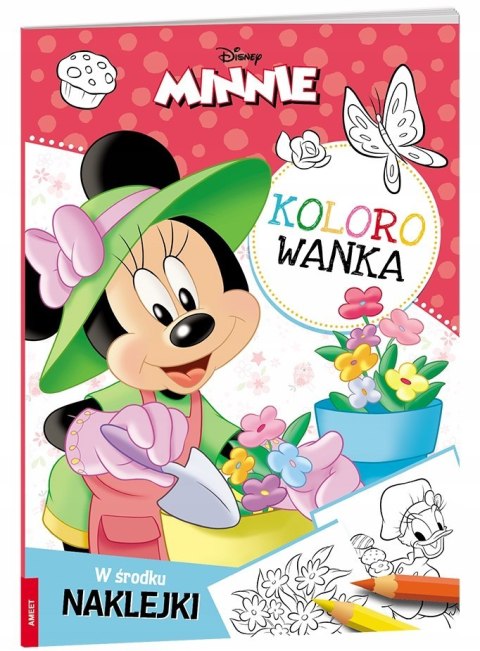Myszka Minnie Kolorowanka Naklejki Malowanka Ameet