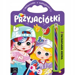 Przyjaciółki. Zaczarowana Kredka. Malowanka z Naklejkami 4+ Aksjomat