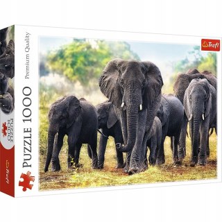 Puzzle 10442 Afrykańskie słonie 1000 elementów Trefl