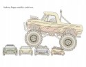 Wyczaruj Monster Trucki Malowanka Wodna Wodą