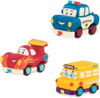 Zestaw 3 Autek z napędem Miękkie b.Toys Wyścigówka BX1657Z