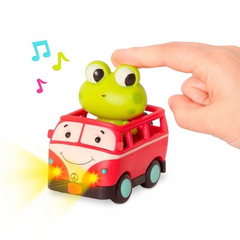 Zestaw 3 Miękkich Autek z Pasażerami B. Toys Żabka Kotek i Piesek BX2314Z